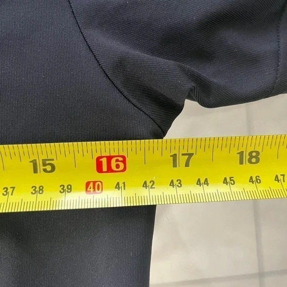 House of Harlow Fitted Square neck body suit shirt sleeves black size large - Picture 7 of 15